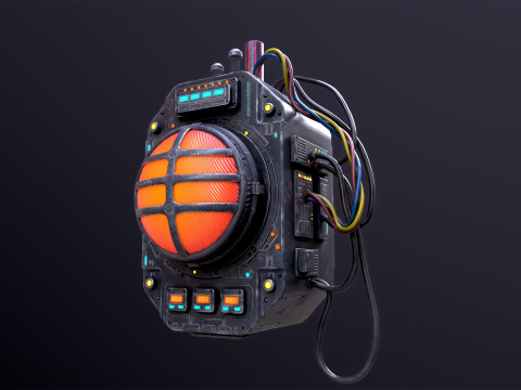 Sci Fi Signal Light Modelo 3D