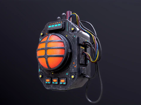 Sci Fi Signal Light 3D Model