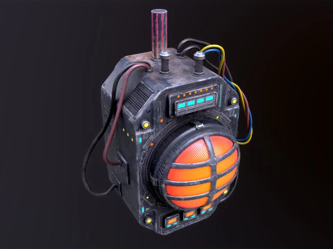 Sci Fi Signal Light 3D Model