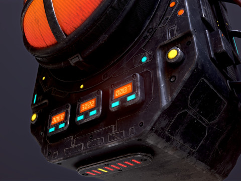 Sci Fi Signal Light Modelo 3D