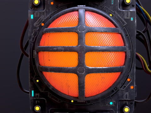 Sci Fi Signal Light Modelo 3D