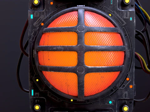 Sci Fi Signal Light 3D Model