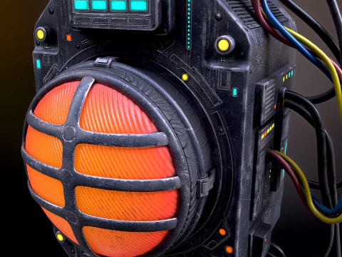 Sci Fi Signal Light 3D Model