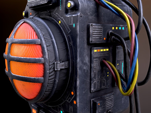 Sci Fi Signal Light Modelo 3D