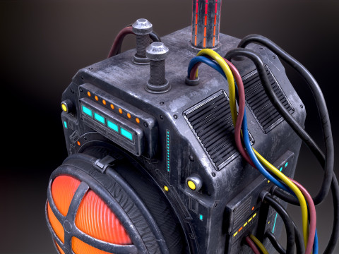 Sci Fi Signal Light Modelo 3D