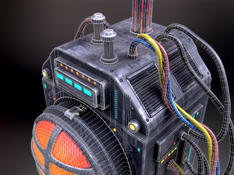 Sci Fi Signal Light Modelo 3D