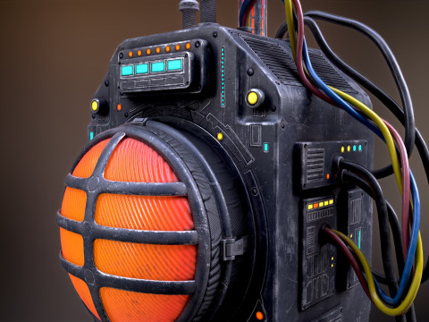 Sci Fi Signal Light Modelo 3D