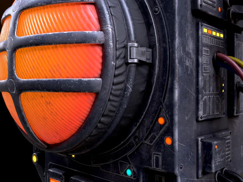 Sci Fi Signal Light 3D Model