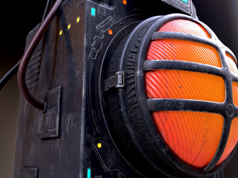Sci Fi Signal Light Modelo 3D