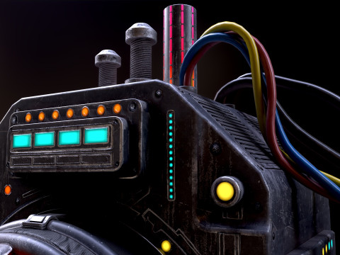 Sci Fi Signal Light Modelo 3D