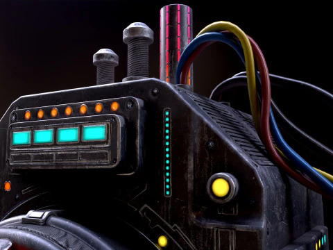 Sci Fi Signal Light 3D Model