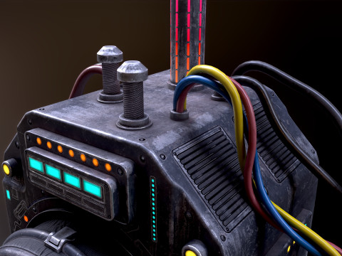 Sci Fi Signal Light Modelo 3D