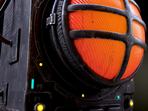 Sci Fi Signal Light Modelo 3D
