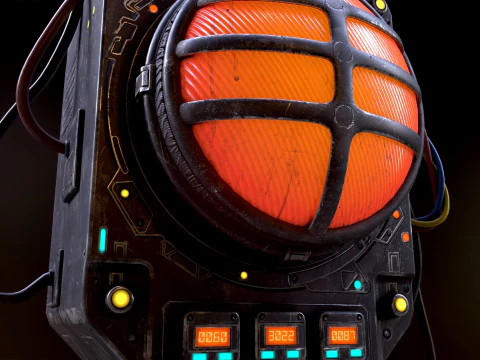 Sci Fi Signal Light 3D Model