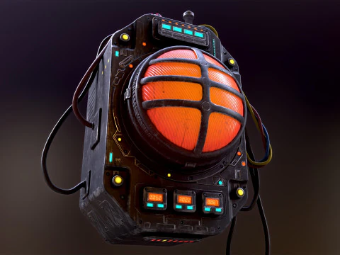 Sci Fi Signal Light 3D Model