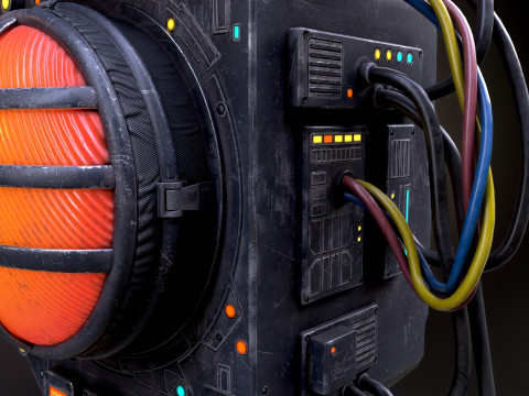 Sci Fi Signal Light Modelo 3D