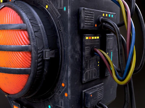 Sci Fi Signal Light 3D Model