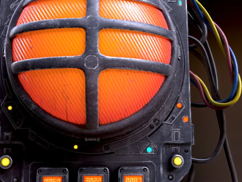 Sci Fi Signal Light 3D Model