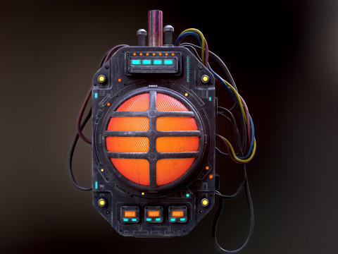 Sci Fi Signal Light Modelo 3D