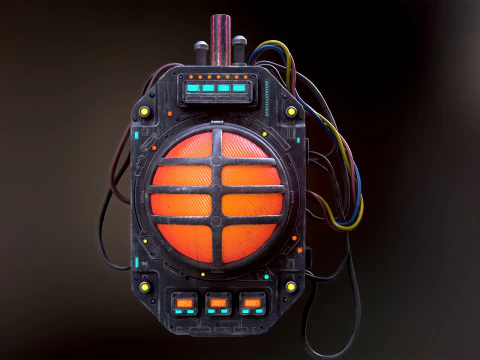 Sci Fi Signal Light 3D Model