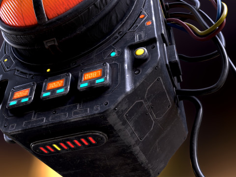 Sci Fi Signal Light Modelo 3D