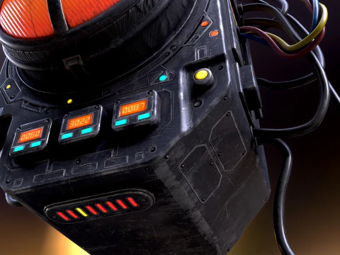 Sci Fi Signal Light 3D Model