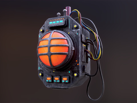 Sci Fi Signal Light Modelo 3D