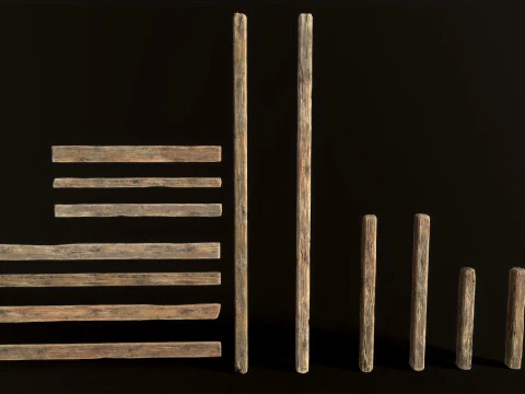 Tavole di legno Modello 3D