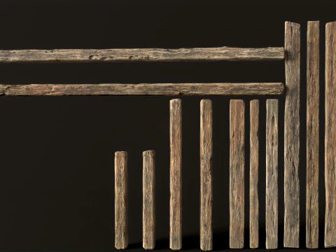 Wooden Planks 3D Model