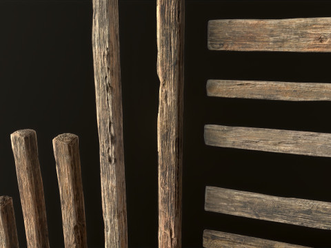 Wooden Planks 3D Model