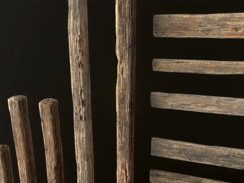 Wooden Planks 3D Model