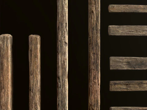 Wooden Planks 3D Model