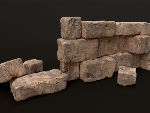 High detailed Stones rock set 01 Modelo 3D