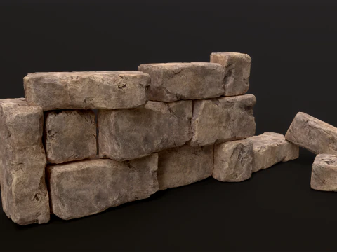 High detailed Stones rock set 01 3D Model