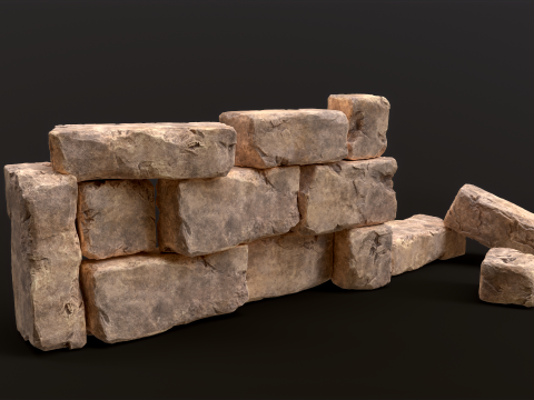 High detailed Stones rock set 01 Modelo 3D