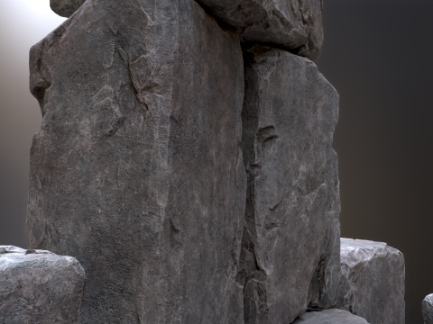 High detailed Stones rock set 01 Modelo 3D