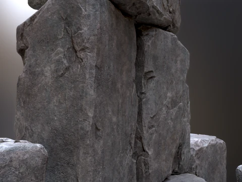 High detailed Stones rock set 01 3D Model