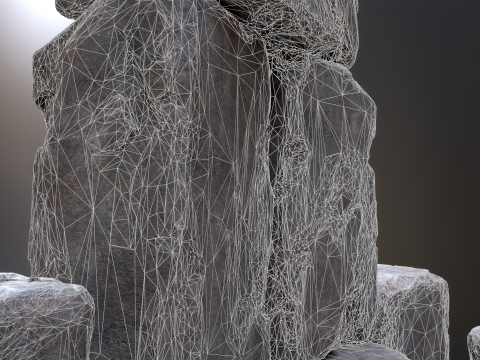 High detailed Stones rock set 01 Modelo 3D