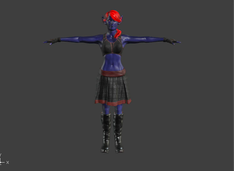 womenblue 3D Model .c4d .max .obj .3ds .fbx .stl .blend 
