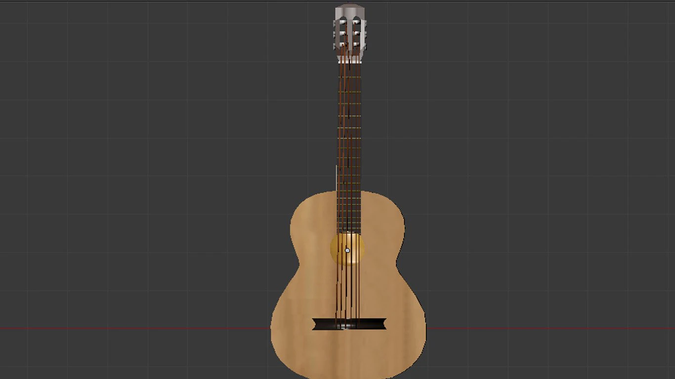 guitar 3D Model .c4d .max .obj .3ds .fbx .stl .blend 