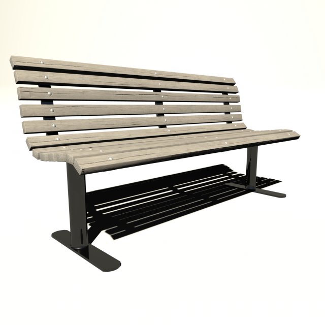 park bench 3D Model .c4d .max .obj .3ds .fbx .stl .blend 