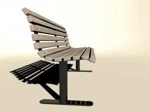 park bench 3D Model