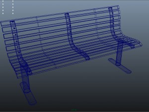 park bench 3D Model