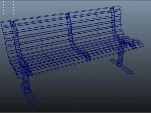 park bench 3D Model