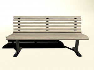 park bench 3D Model