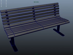 park bench 3D Model