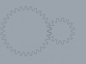 spur gear with evolvent - small set 3D Print Model