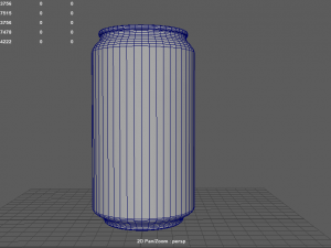 standard soda drink can no textures 3D Model