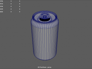 standard soda drink can no textures 3D Model