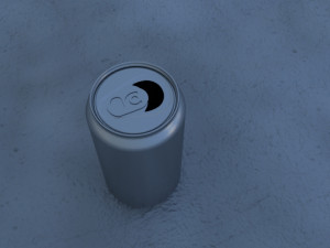 standard soda drink can no textures 3D Model